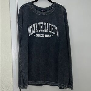 Tri Delta Grey/Blue Crewneck Sweatshirt